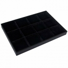 12 Slot Black Storage Tray