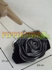 Black Velveteen Clutch Bag