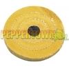 Stitched Yellow Muslin Buff 100mm - 4"
