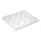Half Size White Foam 12 Cup Gemstone Jar Tray Insert